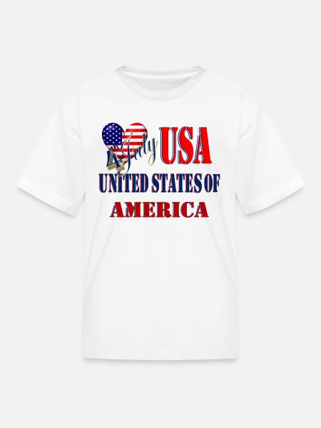 USA United State of America - Kid's T-Shirt - white