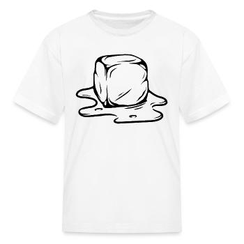 cube melting summer - Kid's T-Shirt - white - Front