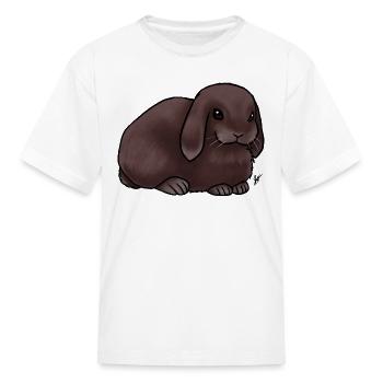 Small Mammal Rabbit Holland Lop Brown - Kid's T-Shirt - white - Front