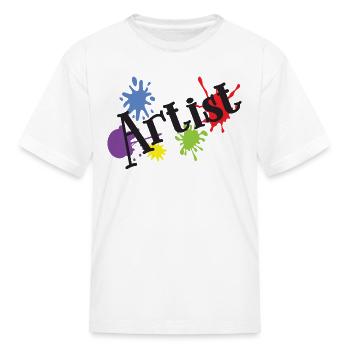 Artist splatter - Kid's T-Shirt - white - Front
