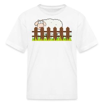 Sheep Behind A Gate - Kid's T-Shirt - white - Front
