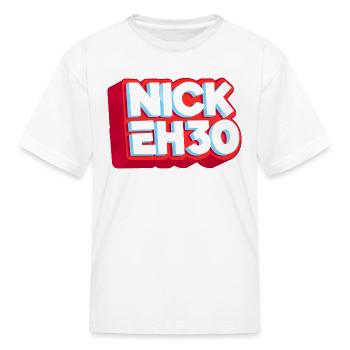 nick eh 30 - Kid's T-Shirt - white - Front