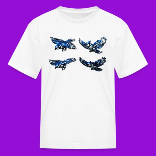 Silver Blue Jay Flight Stages - Kid's T-Shirt