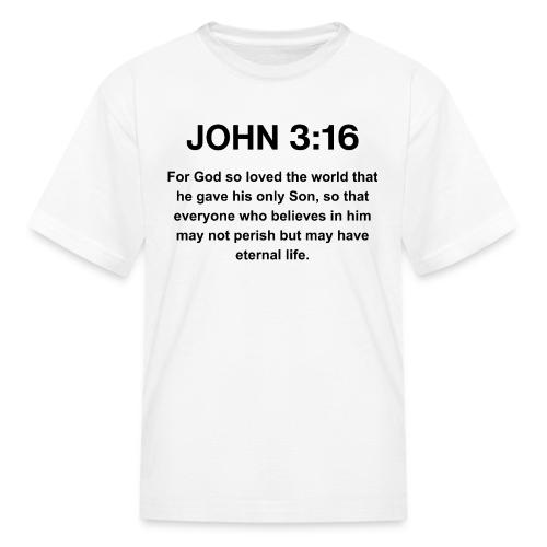 John 3:16 Christian Apparel – Bible Verse Clothing - Kid's T-Shirt