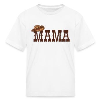 Mama Mom Western Family Matching Birthday Cowgirl - Kid's T-Shirt - white - Front