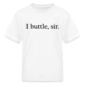 I buttle sir Clue - Kid's T-Shirt - white - Front