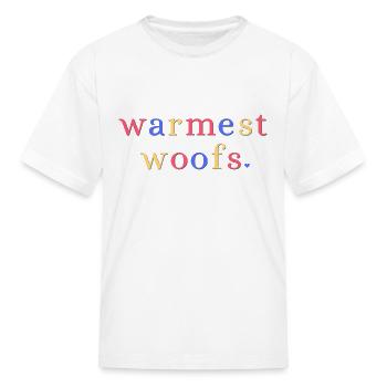 Warmest Woofs Colorblock - Kid's T-Shirt - white - Front