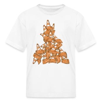 Road cone - Kid's T-Shirt - white - Front