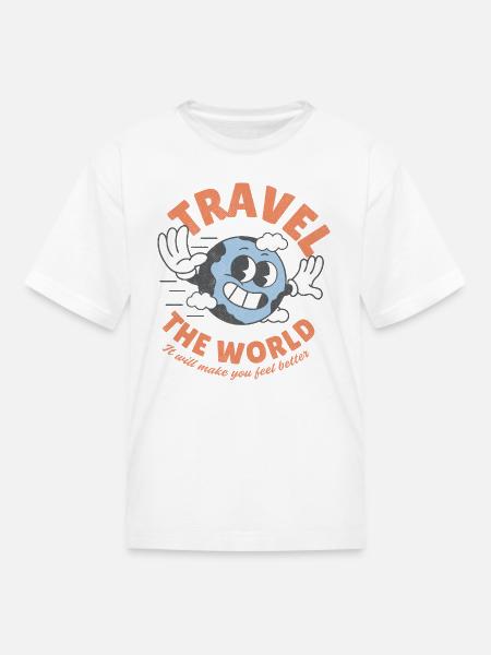 Travel The World - Kid's T-Shirt - white