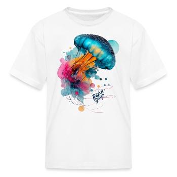 Neon Jellyfish - Kid's T-Shirt - white - Front