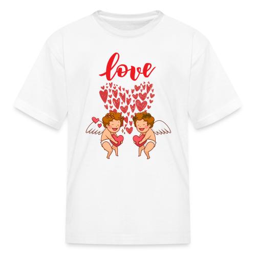 Cupid Love Designs, cupid love angel vibration. - Kid's T-Shirt