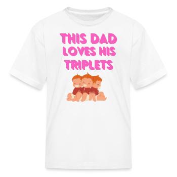 Papa de triplés - T-shirt Enfant - blanc - Devant