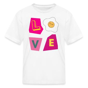 Love Eggs - Kid's T-Shirt - white - Front