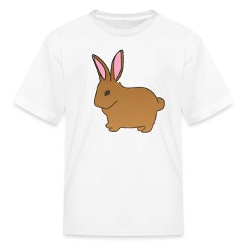 Hare animal symbol mammal brown - Kid's T-Shirt - white - Front