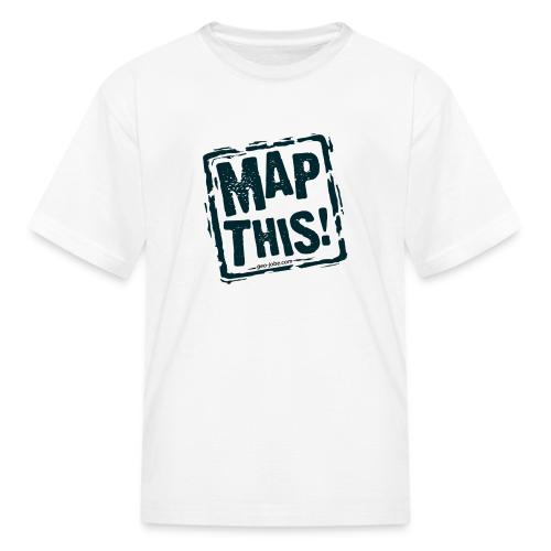 MapThis! Black Stamp Logo - Kid's T-Shirt