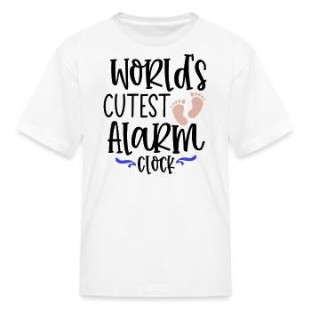 World's Cutest Alarm Clock - Baby Feet - Kid's T-Shirt - white - Front