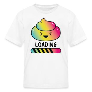 Loading Poop - Kid's T-Shirt - white - Front