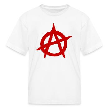 Anarchist Logo - Kid's T-Shirt - white - Front