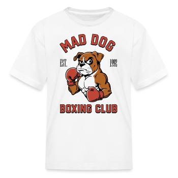 Boxer Dog with Boxing Gloves | Boxing design - Kid's T-Shirt - white - Front