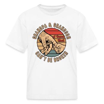 Vintage Grandpa Grandson Saying Gift - Kid's T-Shirt - white - Front