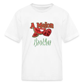 One in A Melon Brother Watermelon Funny Gift - Kid's T-Shirt - white - Front