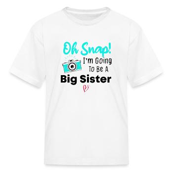 Oh Snap! Je vais être une grande sœur Grande Sœur - T-shirt Enfant - blanc - Devant