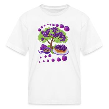 My Fruit Day: Plum Cake And Coffee - Kid's T-Shirt - white - Front