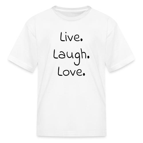 Smoon City_Live laugh love Black - Kid's T-Shirt