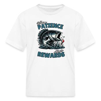 Fishing: Where Patience Meets Reward - Kid's T-Shirt - white - Front