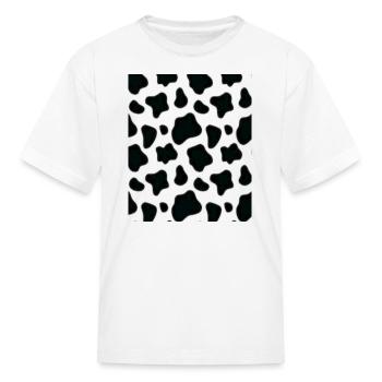 Lets be cowboys with clean cowhide design - Kid's T-Shirt - white - Front