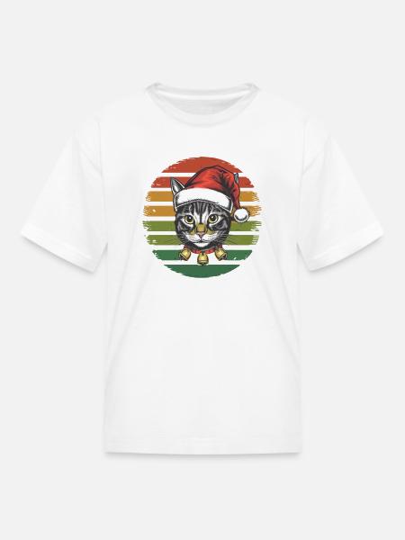 Christmas Cat - Kid's T-Shirt - white