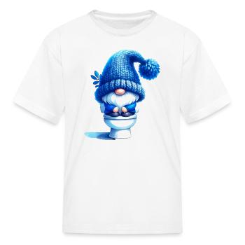 Relaxing Gnome in a Private Moment - Kid's T-Shirt - white - Front