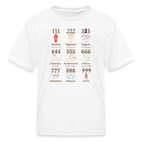 Mystic Angel Numbers Spiritual Symbols on Gildan - Kid's T-Shirt
