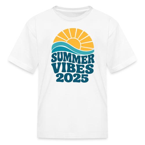 Summer Vibes 2025 Retro Sunset T-Shirt | Fun Beach - Kid's T-Shirt