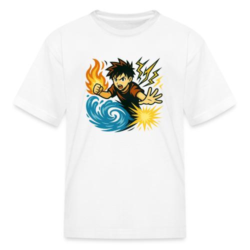 Anime Elemental Warriors | Fire, Water, Lightning - Kid's T-Shirt