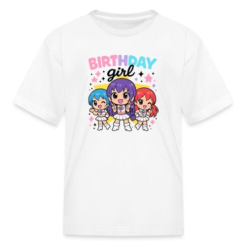 Cute Chibi Birthday Idol Girls - Kid's T-Shirt