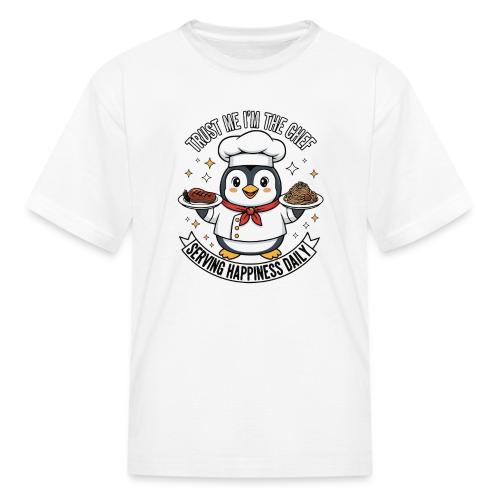 cute Penguin Chef-Funny Cartoon Daily Happiness - Kid's T-Shirt