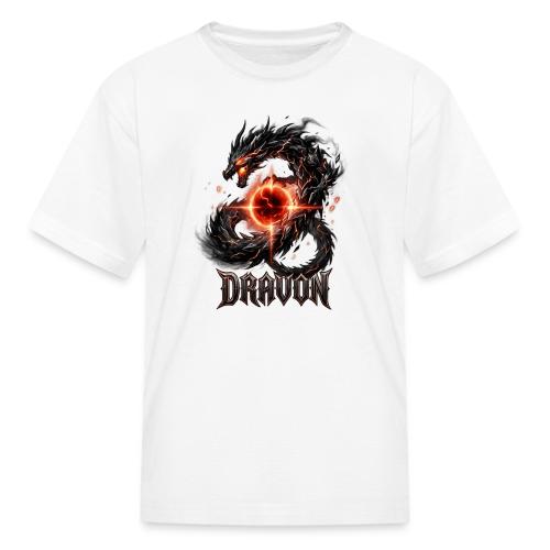 Dravon Fire Dragon Dark Fantasy Graphic T-Shirt - Kid's T-Shirt