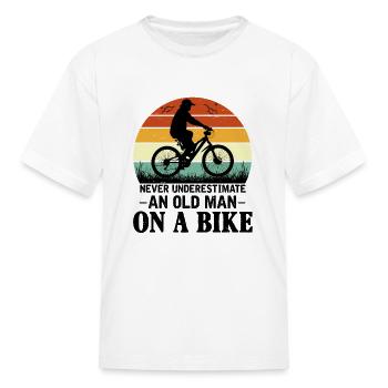 Bike biking biker - Kid's T-Shirt - white - Front