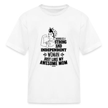 Fille enfant bébé mère enceinte - T-shirt Enfant - blanc - Devant