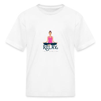Relax Yoga - T-shirt Enfant - blanc - Devant