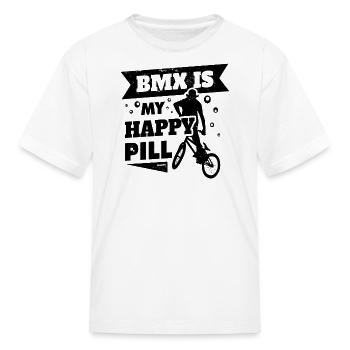 BMX bike mountain bike - Kid's T-Shirt - white - Front