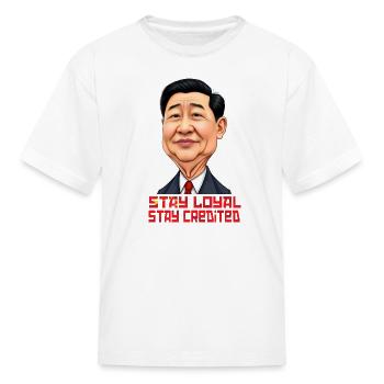 Stay Loyal, Stay Credited - Kid's T-Shirt - white - Front