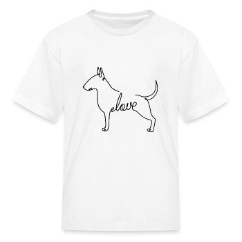 Bull Terrier - Kid's T-Shirt - white - Front