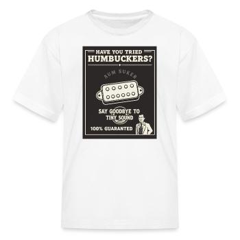 Electric guitar wiring humbuckers open coil magnet - Kid's T-Shirt - white - Front