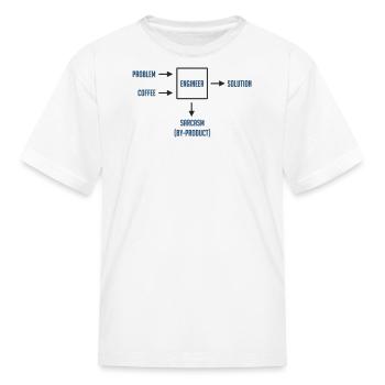 Engineering Sarcasm By product - Kid's T-Shirt - white - Front