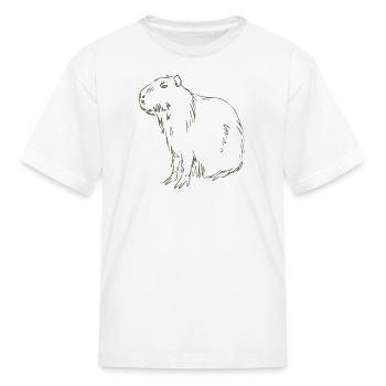 Shaggy Mammal Silhouette - Kid's T-Shirt - white - Front