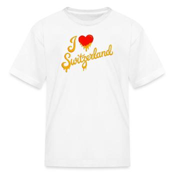 I love Switzerland - Kid's T-Shirt - white - Front