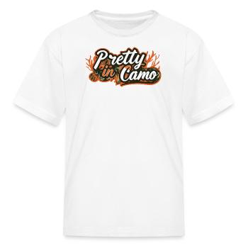 Pretty in Camo - Kid's T-Shirt - white - Front