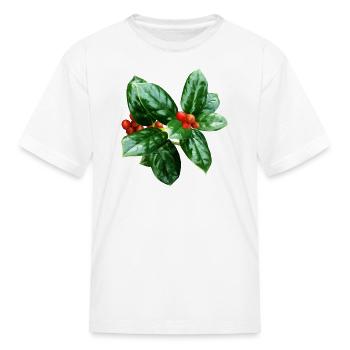 Holly With Berries - Kid's T-Shirt - white - Front